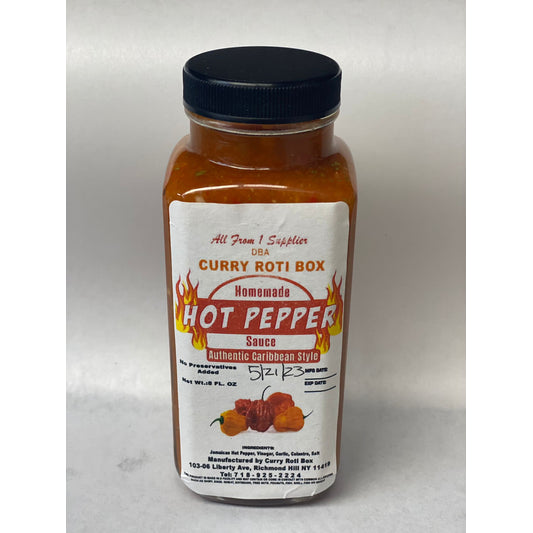 Homemade Pepper Sauce (8oz) - (Curry Roti Box)
